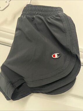 Champion Women's Black Athletic Shorts with Logo